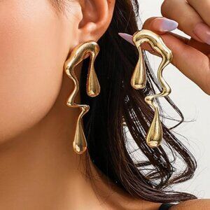 NEW WaterDrop Earrings – Abstract Melted Drop Earrings